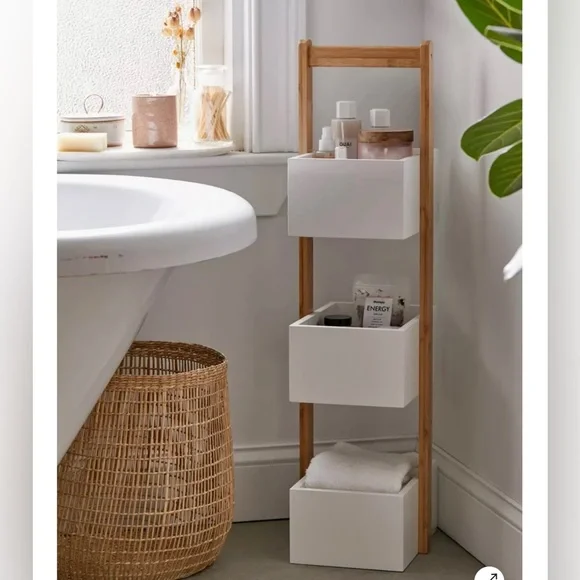 Brand new with box 3 tier bamboo bathroom storage - Picture 1 of 4